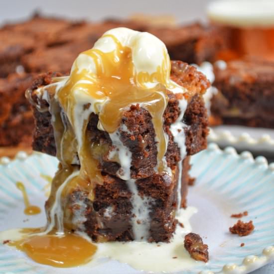 Butterscotch Tahini Brownies - Recipe photo by bakingwithaimee