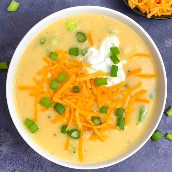 Instant Pot Potato Soup - Recipe photo by indianveggiedelight