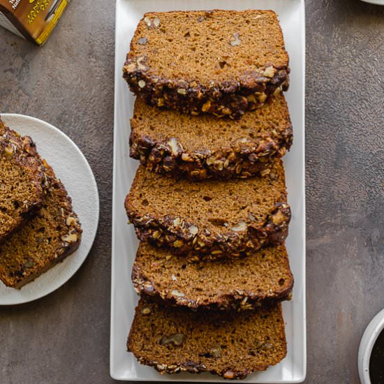 Walnut Banana Bread with Molasses - Recipe photo by Crumb Top Baking