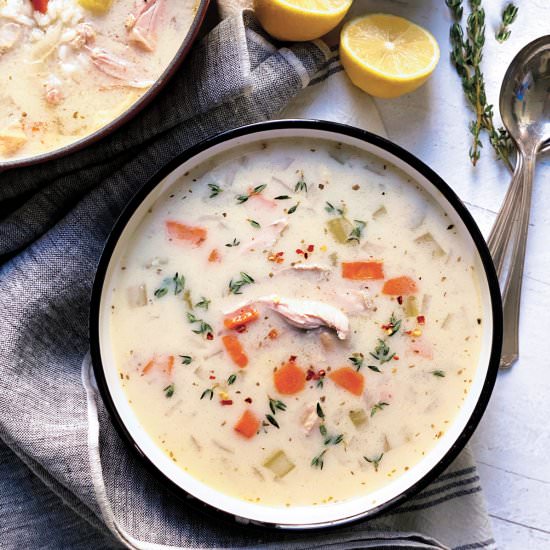 Greek Lemon Chicken Soup - Recipe photo by The Greek Foodie