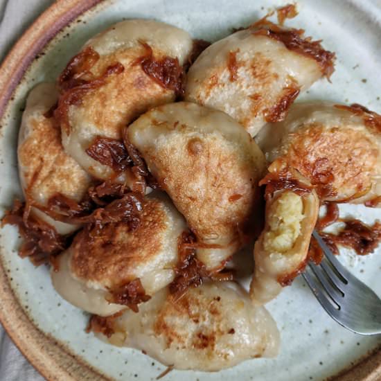 vegan pierogies - Recipe photo by fromthecomfortofmybowl