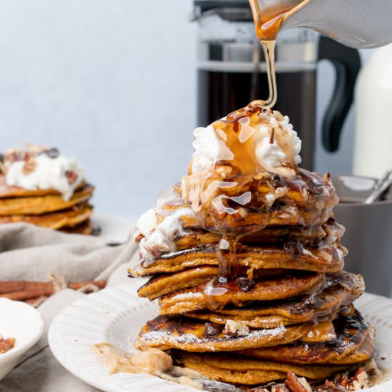 Keto Pumpkin Pancakes - Recipe photo by afullliving