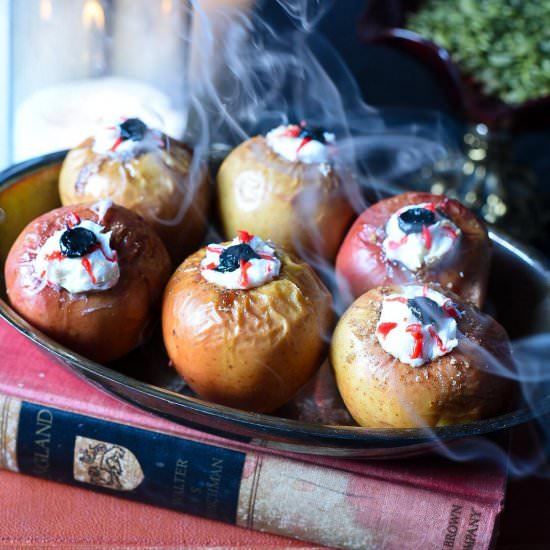 Baked Stuffed Apple Eyeballs - Recipe photo by RecipeHippie