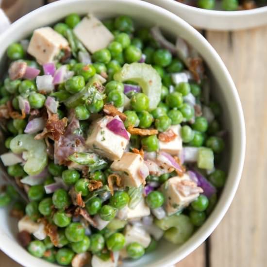 Creamy Pea Salad - Recipe photo by theforkedspoon