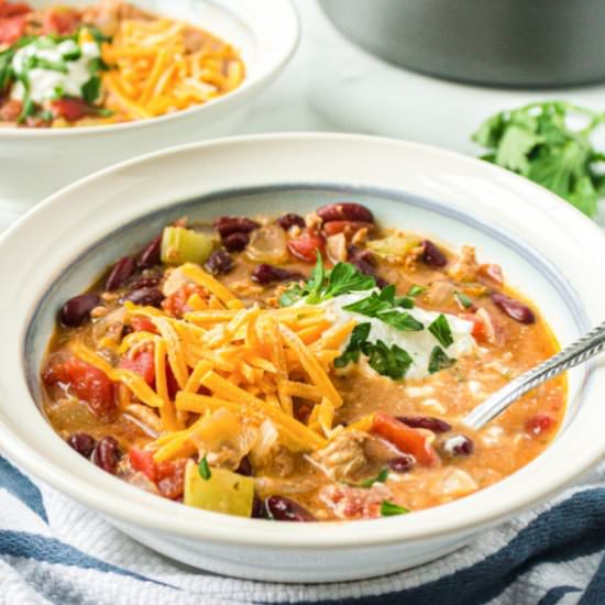 Easy Ground Turkey Chili - Recipe photo by OnMyKidsPlate