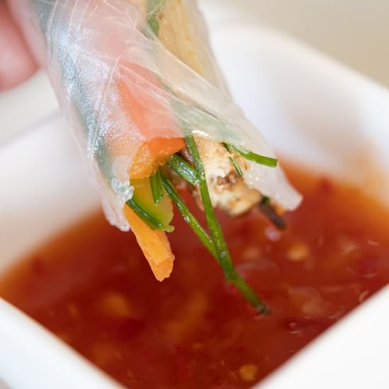 Vegan Rice Paper Rolls - Recipe photo by Diabetic Vegan