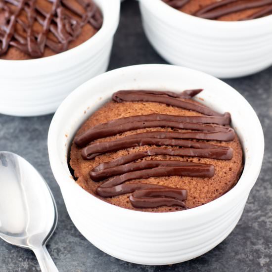 Healthy Chocolate Mug Cake - Recipe photo by Kelli @ Hungry Hobby