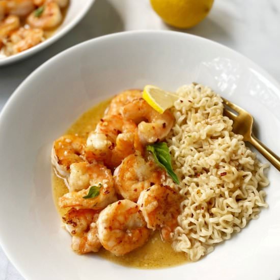 Shrimp with Lemon Garlic Butter - Recipe photo by mycasualpantry