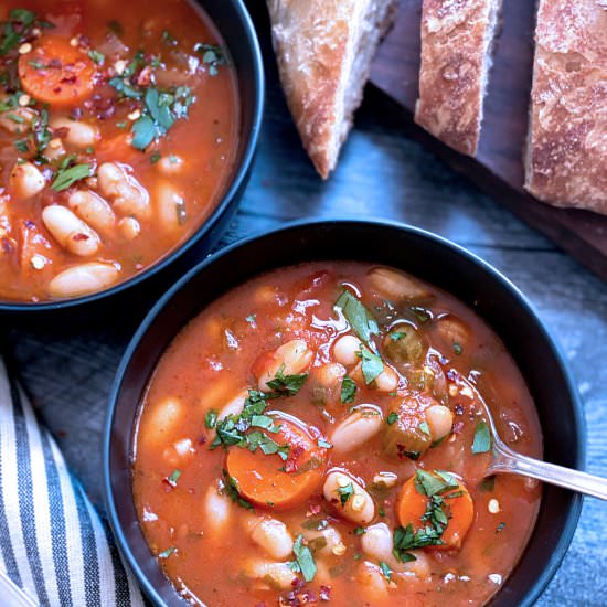Fasolada – Greek White Bean Soup - Recipe photo by The Greek Foodie