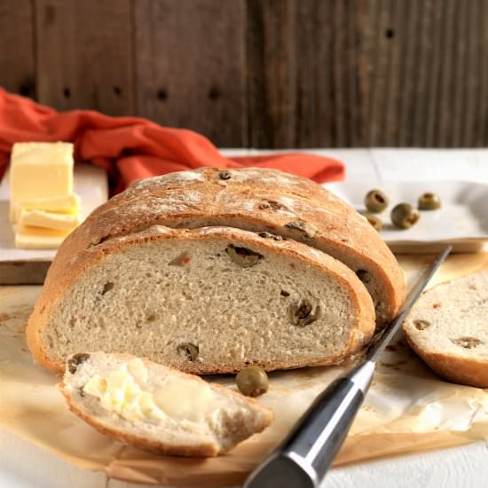 green olive bread - Recipe photo by davebakes