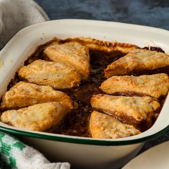 Savoury mince beef cobbler - Recipe photo by Recipe Crumbs