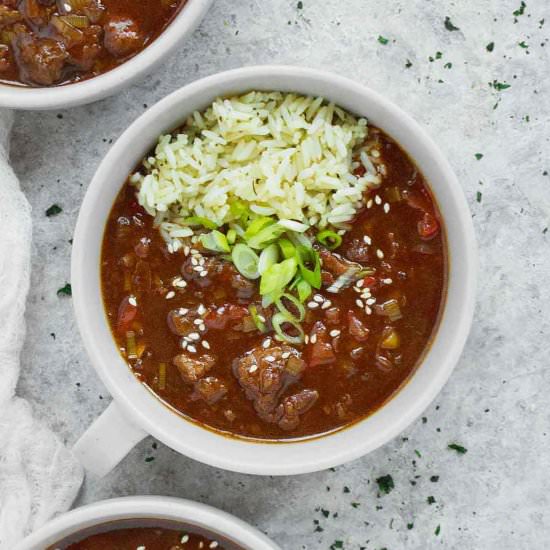 Mongolian Beef Soup - Recipe photo by SoupAddict