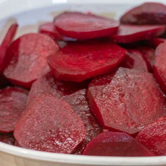 PICKLED BEETS IN RED WINE - Recipe photo by parsley thyme limoncello