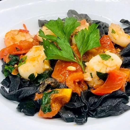 Homemade Black Squid Ink Pasta - Recipe photo by Maplewoodroad.com