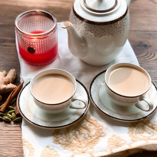 Authentic Masala Chai - Recipe photo by ThreeTeasKitchen