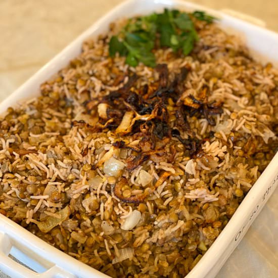 Mujadara - Recipe photo by ThreeTeasKitchen