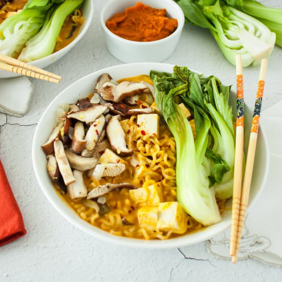 Vegan Spicy Pumpkin Ramen - Recipe photo by Bite Out of Life Nutrition