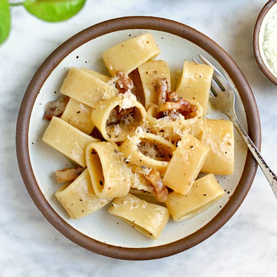Pasta alla Gricia - Recipe photo by twoofakindcooks
