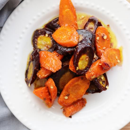 Roasted Carrots - Recipe photo by A Simple Tweak