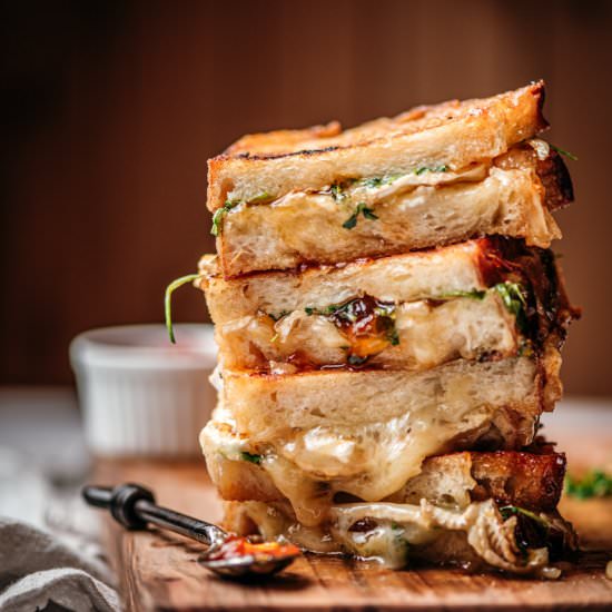 Brie & Passion Fruit Grilled Cheese - Recipe photo by cookingwithwineblog