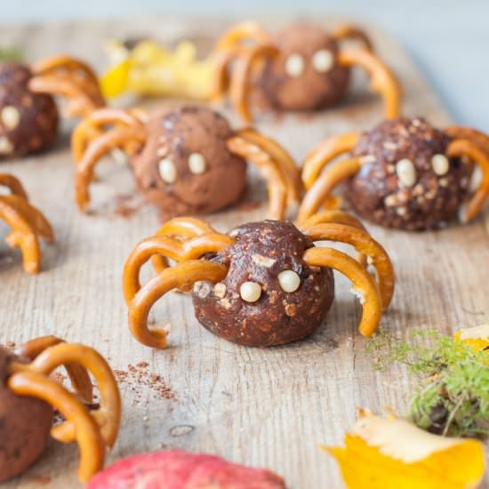 pretzel spiders - Recipe photo by everyday-delicious.com
