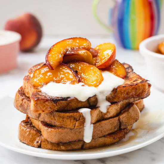 Caramelised Peach French Toast - Recipe photo by BlueSkyEating