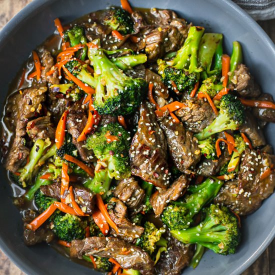 Healthy Beef and Broccoli Stir Fry - Recipe photo by Shuangys Kitchensink