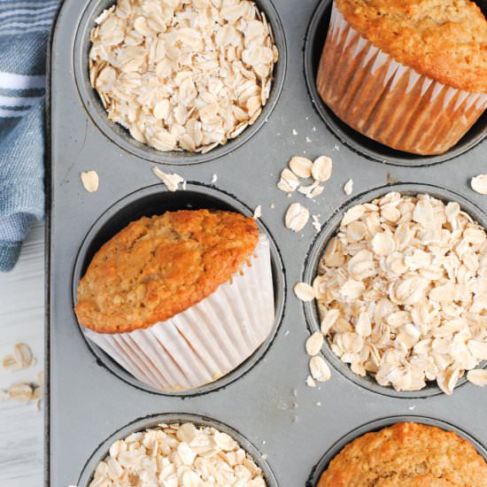Cinnamon Oatmeal Muffins - Recipe photo by never any thyme