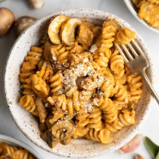 Creamy Vegan Pumpkin Pasta - Recipe photo by erinliveswhole