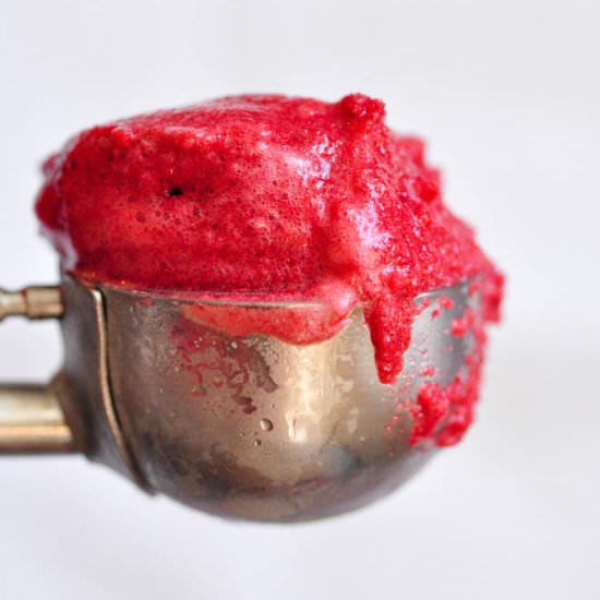 Fresh Blackberry Sorbet - Recipe photo by The Crunchy Carrot