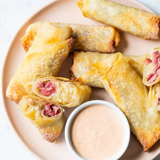 Pastrami Reuben Egg Rolls - Recipe photo by Skinnytaste