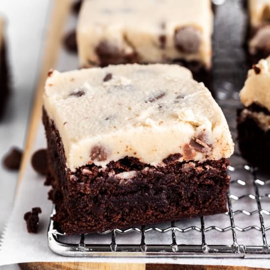Cookie Dough Brownies - Recipe photo by parsleyandicing