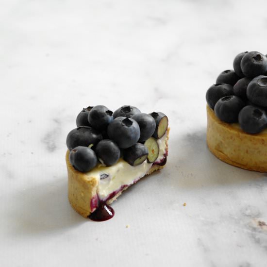 blueberry lemongrass mint tarts - Recipe photo by tentimestea
