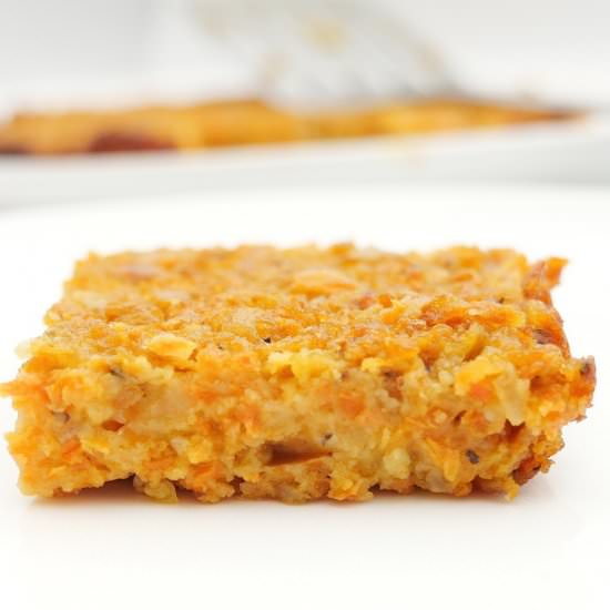 Savory Carrot Kugel (egg-free) - Recipe photo by Lovemybodybymiriam