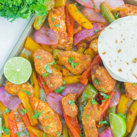 Sheet Pan Chicken Fajitas - Recipe photo by pumpkinnspice