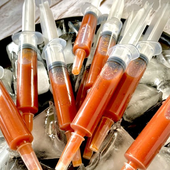 Simple Bloody Mary Halloween Shots - Recipe photo by Bloody Mary Obsessed