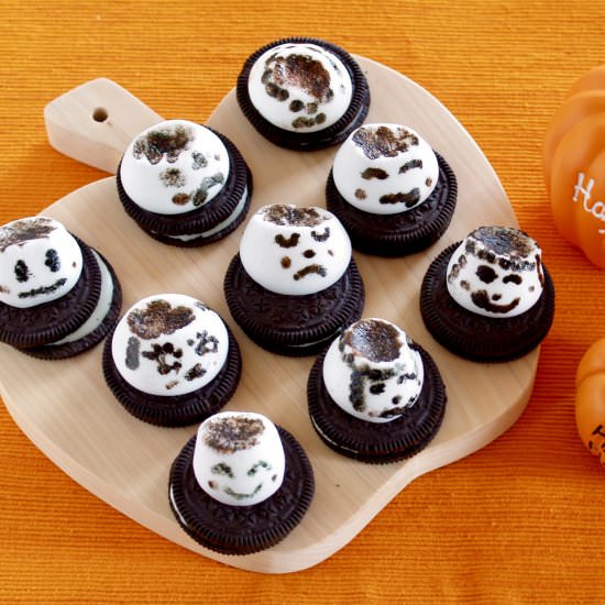 Human Face Marshmallow OREOs - Recipe photo by ochikeron