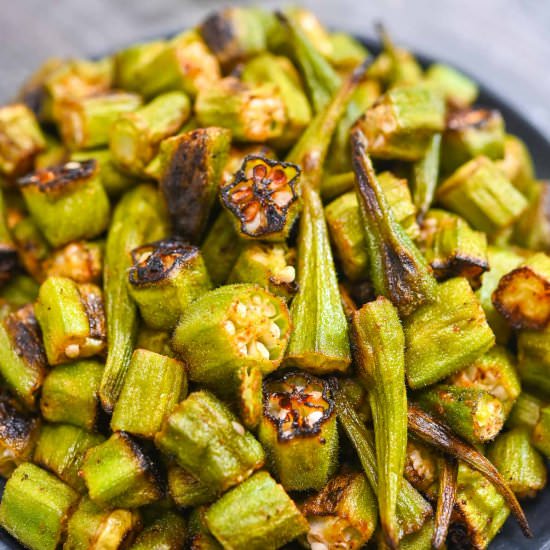 Taco Roasted Okra - Recipe photo by COOKTORIA