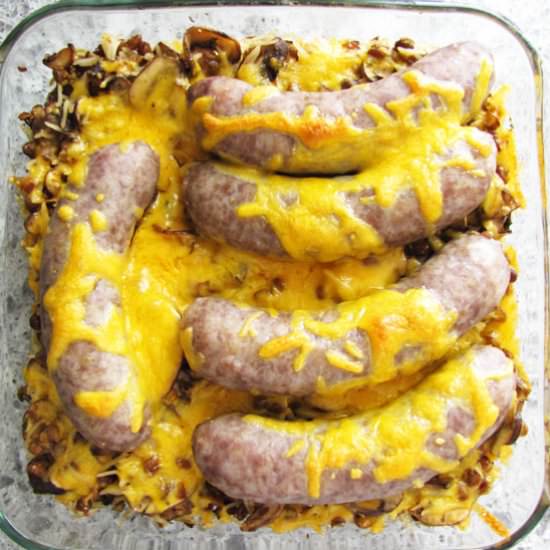 Bratwurst Mushroom Rice Casserole - Recipe photo by foodinbrief