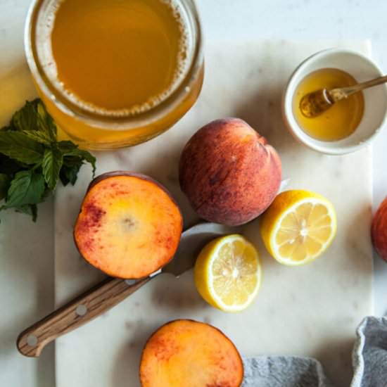 Healthy Peachy Iced Green Tea - Recipe photo by Mytastybuds