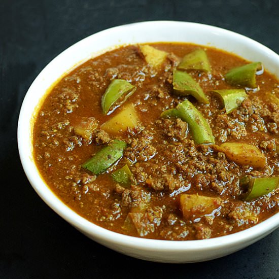 Keema with Peppers and Potatoes - Recipe photo by My Annoying Opinions