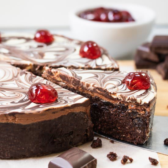 Cherry & Chocolate Biscuit Cake - Recipe photo by BlueSkyEating