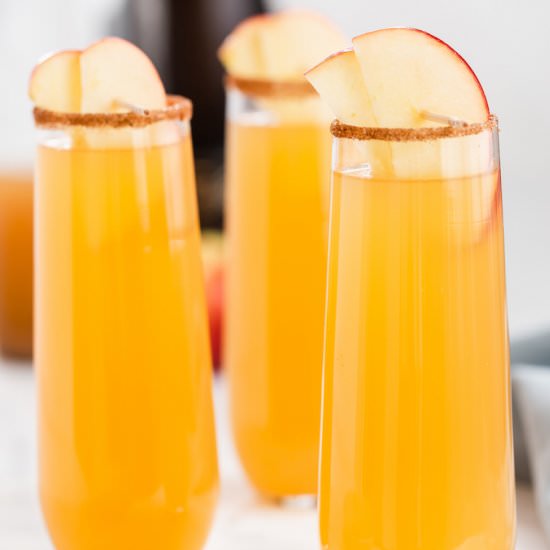 Apple cider mimosas - Recipe photo by Family Food on the Table
