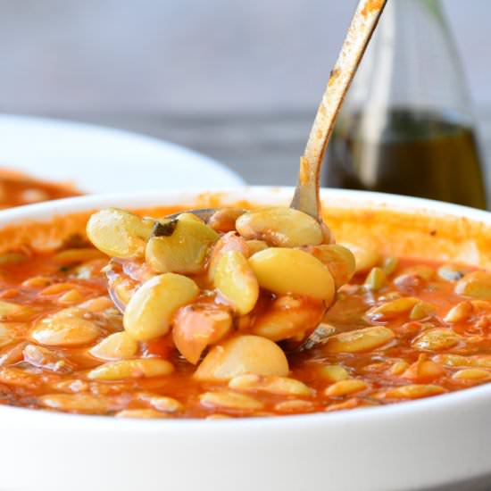 Vegan Lebanese Style Lima Bean Stew - Recipe photo by hadias lebanese cuisine