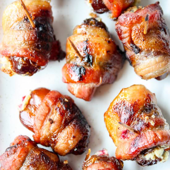 Bacon Wrapped Dates - Recipe photo by the food blog