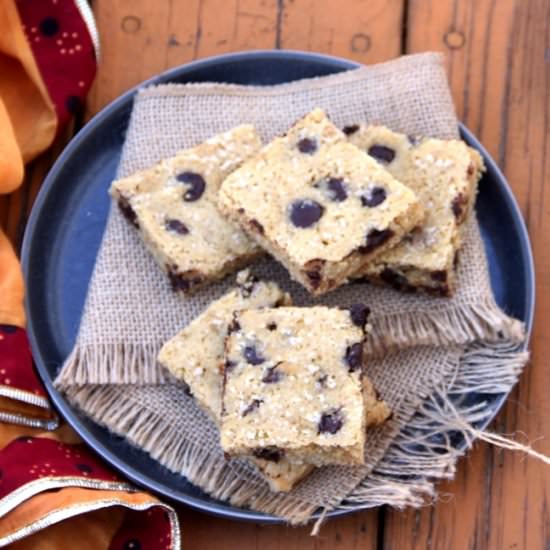 Sourdough Salted Butter Blondies - Recipe photo by Spice Chronicles