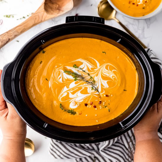 Vegan Pumpkin Soup (Slow Cooker) - Recipe photo by jessicainthekitchen