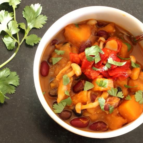 Butternut Squash Chili - Recipe photo by A Life Well Planted