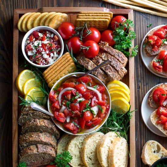 Easy Bruschetta Board - Recipe photo by peasandcrayons