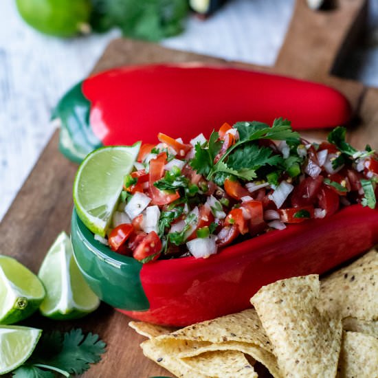 Cherry Tomato Pico de Gallo - Recipe photo by whattheforksfordinner